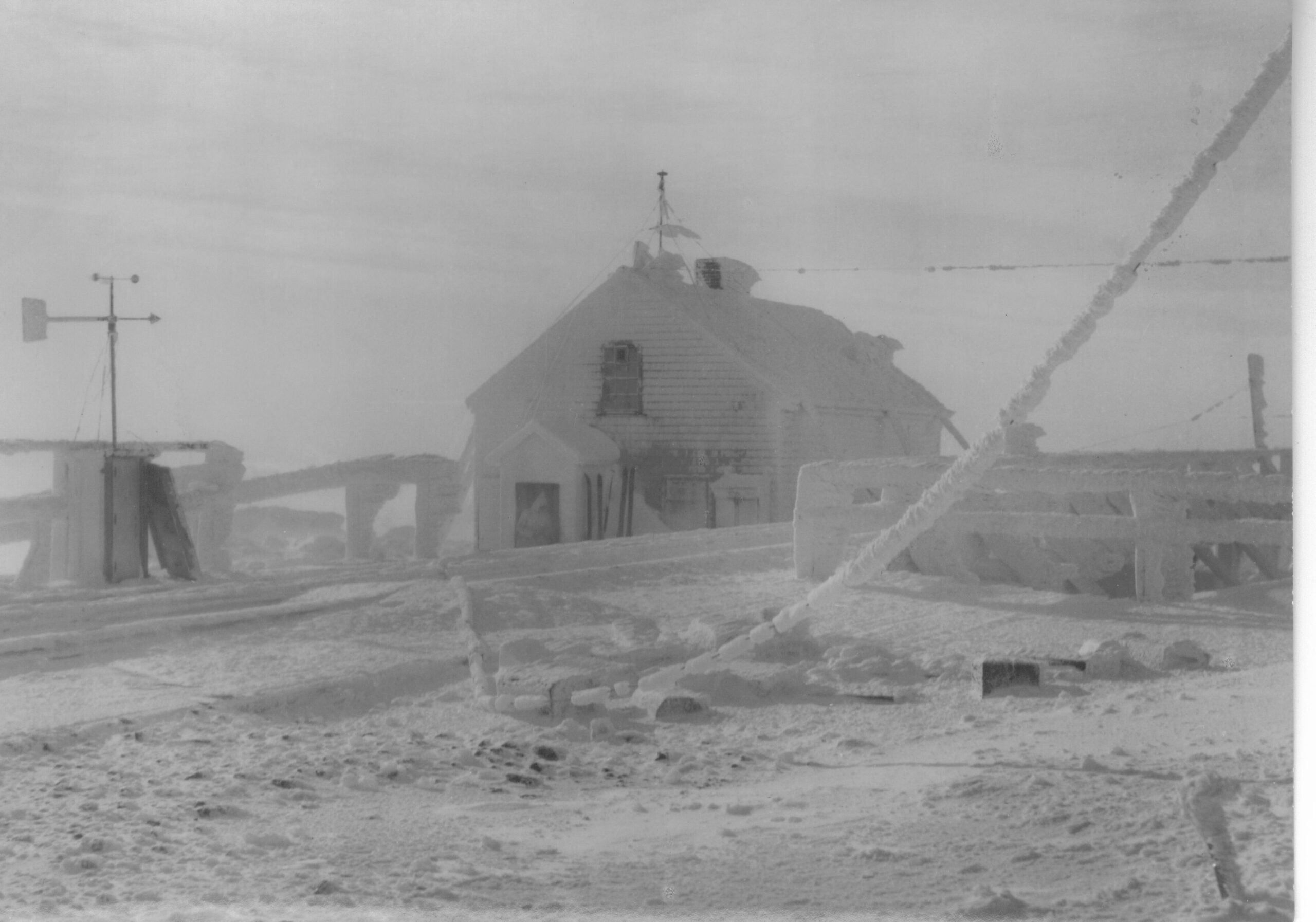 The Observatory's first home, the 1908-built Stage Office of the Mount Washington Summit Road Company.